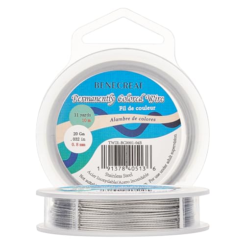 BENECREAT 10m 0,8mm 7-Strang Edelstahl Nylon beschichtet Handwerk Schmuck Perlen Draht Tiger Schwanz Perlen Draht für Halsketten Armbänder Ring BENECREAT 10m 0,8mm 7-Strang Edelstahl Nylon beschichtet Handwerk Schmuck Perlen Draht Tiger Schwanz Perlen Draht für Halsketten Armbänder Ring von BENECREAT