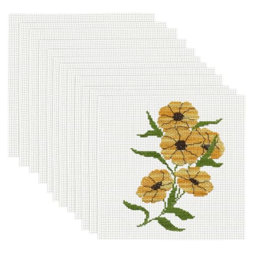 BENECREAT 12 Stück Kreuzstichtuch Aus Kunststoff 14 Stück 15x15cm Weißer Aida Stoff Mit Blumenmuster Stick Und Nähzubehör Für Handgefertigte Kunsthandwerke Zum Selbermachen BENECREAT 12 Stück Kreuzstichtuch Aus Kunststoff 14 Stück 15x15cm Weißer Aida Stoff Mit Blumenmuster Stick Und Nähzubehör Für Handgefertigte Kunsthandwerke Zum Selbermachen von BENECREAT
