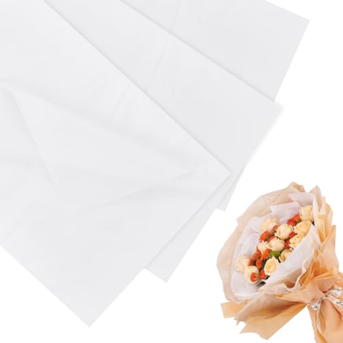 BENECREAT 120 Blatt Weißes Säurefreies Seidenpapier, 50x70cm Langes Ligninfreies Archiviertes Kraftpapier Zum Basteln, Hochzeit, Geburtstag, Weihnachtsgeschenkverpackung von BENECREAT