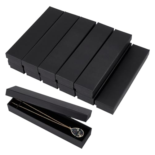 BENECREAT 12Pcs schwarz Schmuck Geschenk-Boxen, 24x5.6x3.55cm Rechteck Karton Schmuck Fall mit Samt innen für Hochzeit, Geburtstag Party, Graduierung, Jahrestag BENECREAT 12Pcs schwarz Schmuck Geschenk-Boxen, 24x5.6x3.55cm Rechteck Karton Schmuck Fall mit Samt innen für Hochzeit, Geburtstag Party, Graduierung, Jahrestag von BENECREAT