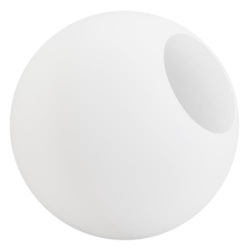 BENECREAT 13 cm weißer Lampenschirm aus Milchglas, Ersatz-Lampenschirmabdeckung für Wandleuchter, Pendelleuchte, Schminktischleuchte, Deckenleuchte, Loch: 6,05 cm von BENECREAT