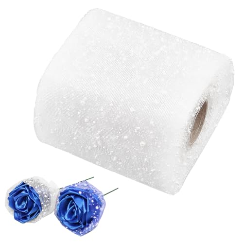 BENECREAT 18 m Netzpapier Zum Verpacken von Blumensträußen, 15 cm Weiße Schneepunkte Blumenverpackungspapier Für Blumen, Floristenbedarf, Verpackung von Hochzeitsgeschenken BENECREAT 18 m Netzpapier Zum Verpacken von Blumensträußen, 15 cm Weiße Schneepunkte Blumenverpackungspapier Für Blumen, Floristenbedarf, Verpackung von Hochzeitsgeschenken von BENECREAT