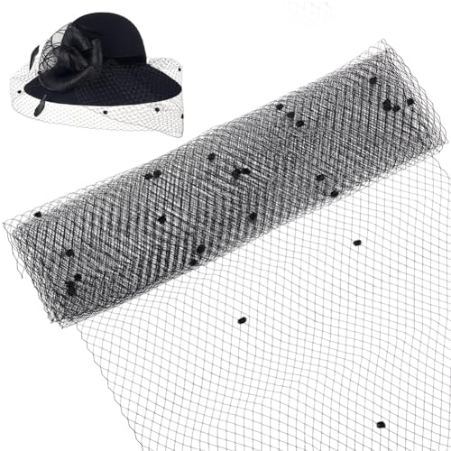 BENECREAT 2 m Vogelkäfig-Schleiernetzstoff, 45cm Breit Russische Millinery Netting Organza Tüll Stoff Schwarz Net Mesh Hut Schleier Für Hochzeit, Kleiderdekoration BENECREAT 2 m Vogelkäfig-Schleiernetzstoff, 45cm Breit Russische Millinery Netting Organza Tüll Stoff Schwarz Net Mesh Hut Schleier Für Hochzeit, Kleiderdekoration von BENECREAT