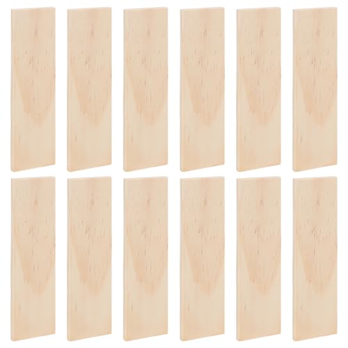 BENECREAT 20 Stück Unbehandelter Kiefernholzblock 150 * 40 * 6mm Holzblöcke Rechteckbrett Bastelplatte Für DIY Kunsthandwerk Gravur Malerei Und Architekturmodelle von BENECREAT