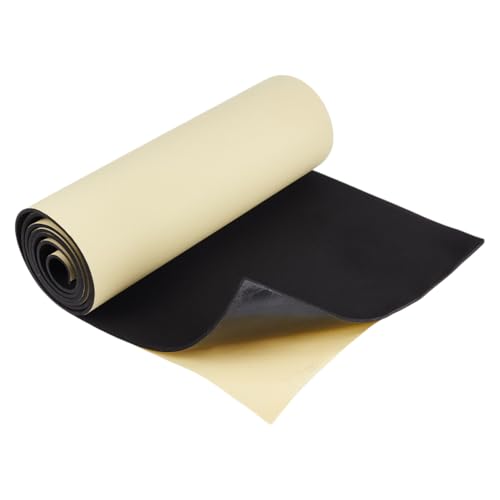 BENECREAT 200x40cm EVA Schaumstreifen Selbstklebend 4mm Schwarze Selbstklebende EVA Schaumstoffplatten Cosplay Schaumstoff Kunsthandwerk Für Halloween Scrapbooking Türen Ecken Kantenschutz von BENECREAT