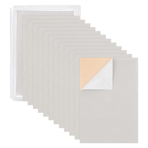 BENECREAT 20PCS Velvet (Antique White) Stoff Klebrige Rückseite Klebstoff A4 Blatt (21 x 30 cm), selbstklebend, langlebig und wasserdicht, vielseitig verwendbar, ideal für Kunst und Handwerk von BENECREAT