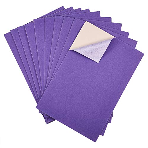 BENECREAT 20PCS Velvet (Blue Violet) Stoff Klebrige Rückseite Klebstoff A4 Blatt (21 x 30 cm), selbstklebend, langlebig und wasserfest, vielseitig verwendbar, ideal für Kunst und Handwerk von BENECREAT