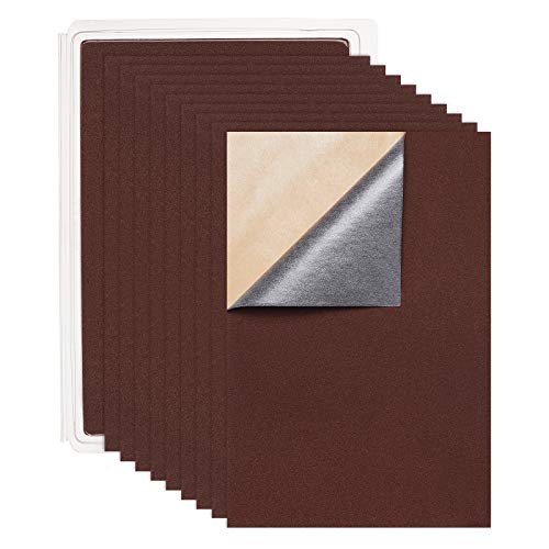 BENECREAT 20PCS Velvet (Brown) Stoff Klebrige Rückseite Klebefilz A4-Blatt (21 x 30 cm), selbstklebend, langlebig und wasserfest, vielseitig verwendbar, ideal für Kunst und Handwerk von BENECREAT