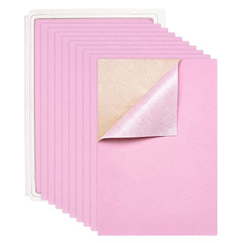 BENECREAT 20PCS Velvet (Pearl Pink) Stoff Klebrige Rückseite Klebefilz A4-Blatt (21 x 30 cm), selbstklebend, langlebig und wasserfest, vielseitig verwendbar, ideal für Kunst und Handwerk von BENECREAT