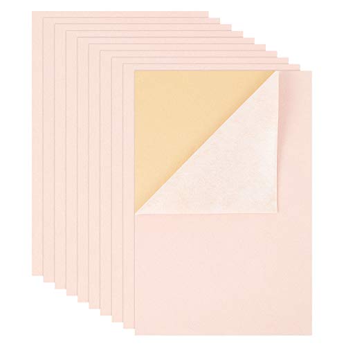 BENECREAT 20PCS Velvet (Pink) Stoff Sticky Back Klebefilz A4 Blatt (21cmx30cm), selbstklebend, langlebig und wasserdicht, ideal für Kunst und Handwerk Halloween Party Machen von BENECREAT