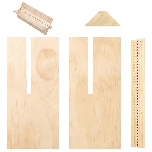 BENECREAT 23.5cm Holz Buchbinderei Stanzen Werkzeug, Kiefer Buchbindung Wiege, Buchbindung Zubehör für DIY Notebook Zeitschriften Planer, Buchbinderei Anfänger Werkzeug für gleichmäßige Abstände von BENECREAT