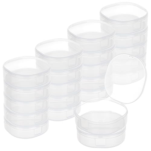 BENECREAT 24 Packs runde klare Kunststoff-Box, 7x2.2cm PP Kunststoff Perlen Container Box Storage Organizer Box staubdichtes Gehäuse mit Flip Top für Karten, Perlen und Handwerksmaterialien BENECREAT 24 Packs runde klare Kunststoff-Box, 7x2.2cm PP Kunststoff Perlen Container Box Storage Organizer Box staubdichtes Gehäuse mit Flip Top für Karten, Perlen und Handwerksmaterialien von BENECREAT