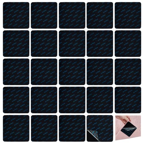BENECREAT 24 Stück PU Teppich Greiferpad rutschfeste Teppich Eckgreifer Selbstklebendes Flexibles Teppichband Für Hartholzböden Fliesen Und Marmor 100 × 100mm von BENECREAT