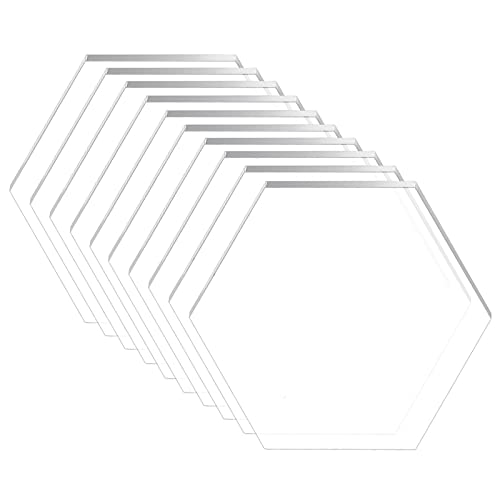 BENECREAT 24PCS Klare Acrylplatte 49x43mm Sechseckige Acrylgussplatte Für Den Austausch von Bilderrahmen Und DIY-Projekte, 3 mm Dick BENECREAT 24PCS Klare Acrylplatte 49x43mm Sechseckige Acrylgussplatte Für Den Austausch von Bilderrahmen Und DIY-Projekte, 3 mm Dick von BENECREAT