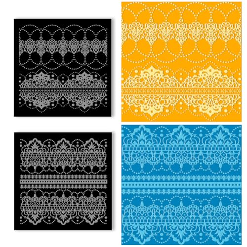 BENECREAT 2PCS Spitze Textur Prägefolder Ton Stempel, 10x10cm Polymer Clay Ohrringe Textur Werkzeuge für die Herstellung von Ohrringen Jewerly BENECREAT 2PCS Spitze Textur Prägefolder Ton Stempel, 10x10cm Polymer Clay Ohrringe Textur Werkzeuge für die Herstellung von Ohrringen Jewerly von BENECREAT