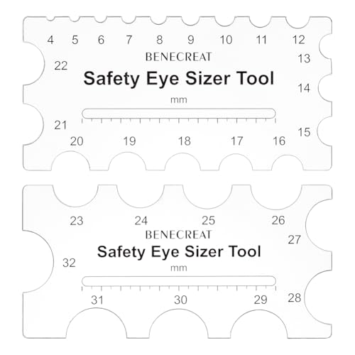 BENECREAT 2Pcs Acryl Puppe Sicherheit Augen Einfügen Werkzeug, 4~32mm Durchmesser Messlineal, Häkeln Werkzeug für DIY Handwerk, Plüsch Bär Auge Installation, Puppenherstellung, 8x16cm BENECREAT 2Pcs Acryl Puppe Sicherheit Augen Einfügen Werkzeug, 4~32mm Durchmesser Messlineal, Häkeln Werkzeug für DIY Handwerk, Plüsch Bär Auge Installation, Puppenherstellung, 8x16cm von BENECREAT