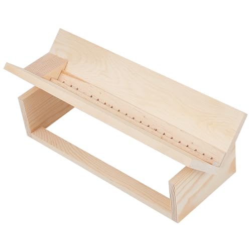 BENECREAT 3 Set Holz-Buchbinde-Stanzwiege Mit Piercing-Anleitung, Buchbindewerkzeug Handkonto-Bindeset Zum Stanzen von Buchliebhabern, Papayawhip, 6.5x25x6.2 cm von BENECREAT