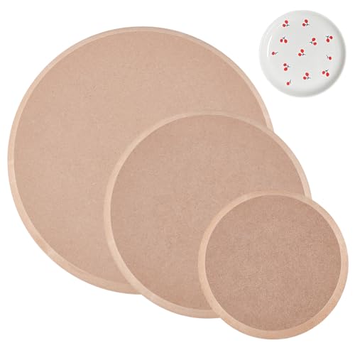 BENECREAT 3 Stück Runde Töpferform, Keramikplatten-Formform, Hölzerne Dichteplatte Bedruckte Rohlinge, Peeling-Tonplatte Zum DIY-Keramikschneiden Und Bedruckte Rohlinge BENECREAT 3 Stück Runde Töpferform, Keramikplatten-Formform, Hölzerne Dichteplatte Bedruckte Rohlinge, Peeling-Tonplatte Zum DIY-Keramikschneiden Und Bedruckte Rohlinge von BENECREAT