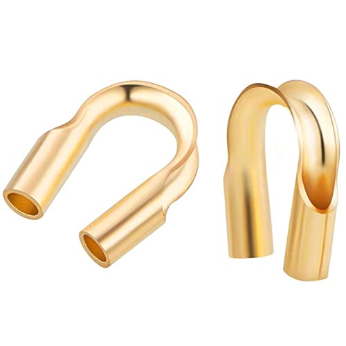 BENECREAT 30 STUCKE 14 Karat Gold Gefullt Draht Kabelschutz Loch Guardian Protector Ornament Erkenntnisse fur DIY Schmuckherstellung von BENECREAT