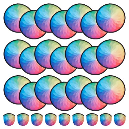 BENECREAT 30 Stück Bunte Faltbare Flying Disc Fächer Layer Flower Sublimation Fans Polyester Black Edge Faltfächer Set Mit Tasche Für Hochzeitsparty Gastgeschenke BENECREAT 30 Stück Bunte Faltbare Flying Disc Fächer Layer Flower Sublimation Fans Polyester Black Edge Faltfächer Set Mit Tasche Für Hochzeitsparty Gastgeschenke von BENECREAT