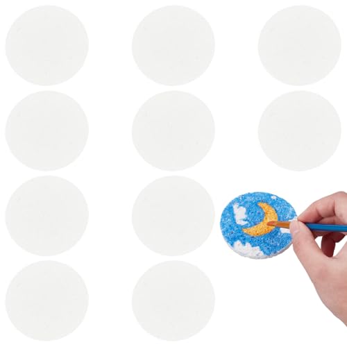BENECREAT 30-teiliges Schaum-Malpapier, 66mm rundes Instant-Schaum-Strukturpapier, magisches Malpapier, Schaumstrukturrohling für 3D-Acrylmalerei, DIY-Kunst- und Bastelbedarf BENECREAT 30-teiliges Schaum-Malpapier, 66mm rundes Instant-Schaum-Strukturpapier, magisches Malpapier, Schaumstrukturrohling für 3D-Acrylmalerei, DIY-Kunst- und Bastelbedarf von BENECREAT