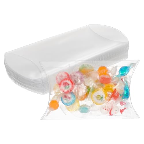 BENECREAT 30PCS 14x9x3cm Klare Plastikkissen Geschenkbox Candy Treat Geschenkbox für Weihnachten Hochzeitsfeier Babyparty-Packbox von BENECREAT