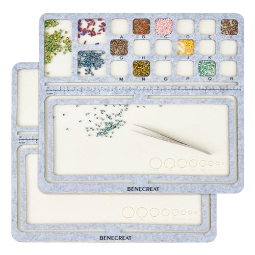 BENECREAT 30x28cm Perlenmatten Mit Harter Rückseite, Grauem Filz Rechteckige Perlenmatte Mit A~R-Gittern, Perlen-Designbretter Für Kunsthandwerk, Schmuckherstellung, Perlenzubehör BENECREAT 30x28cm Perlenmatten Mit Harter Rückseite, Grauem Filz Rechteckige Perlenmatte Mit A~R-Gittern, Perlen-Designbretter Für Kunsthandwerk, Schmuckherstellung, Perlenzubehör von BENECREAT