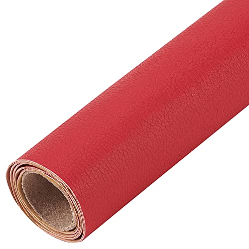 BENECREAT 30x60cm Selbstklebendes Lederreparaturpatch Für Sofa Couch Autositzmöbel (Rot, 0.8mm Dick) von BENECREAT