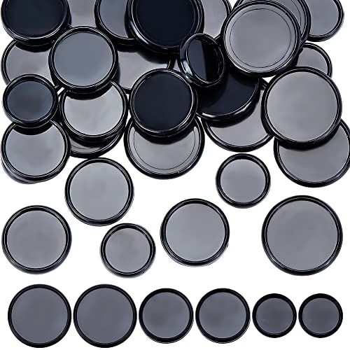 BENECREAT 33 Stück Schwarze Kunststoff-Expander-Discs Discbound-Expansion-Discs, 3 Arten von Lose-Blatt-Ordnerscheiben Aus ABS-Kunststoff Für DIY-Notizbücher Und Kunstwerke, 0.6~0.9 Zoll von BENECREAT