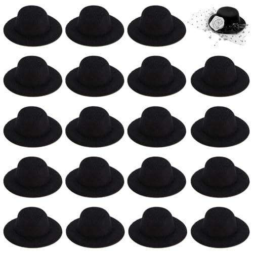 BENECREAT 40 Stück schwarzer Mini-Zylinder, 41mm Clownhut Schneemannhüte zum Basteln und für Miniaturen, Kleiner Zylinder als Partydeko, Schneemannpuppe, Haustier, Weihnachtsbasteln, Hutsockel BENECREAT 40 Stück schwarzer Mini-Zylinder, 41mm Clownhut Schneemannhüte zum Basteln und für Miniaturen, Kleiner Zylinder als Partydeko, Schneemannpuppe, Haustier, Weihnachtsbasteln, Hutsockel von BENECREAT