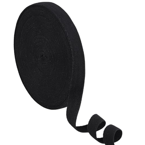 BENECREAT 40m schwarzes Nähband zum Buchbinden, 20mm breites Reparaturband zum Buchbinden, Stoffzubehör zum Buchbinden, Buchkunst, Nähen, Basteln BENECREAT 40m schwarzes Nähband zum Buchbinden, 20mm breites Reparaturband zum Buchbinden, Stoffzubehör zum Buchbinden, Buchkunst, Nähen, Basteln von BENECREAT