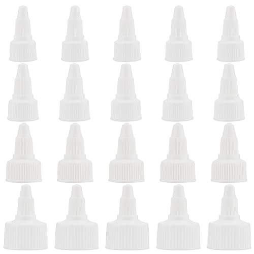 BENECREAT 48 Stück Kunststoff-Drehkappen Im 4-Stil, Ersatz-Flaschenverschlüsse Für Quetschflaschen, Konische Weiße Flaschenverschlüsse Spender Für Flaschenverschlüsse Zum Basteln, Kunstwerk von BENECREAT