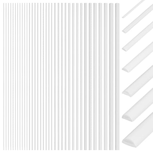 BENECREAT 56 Stücke 7 Stile ABS Styrol Kunststoff Halbrunde Stangen, Massive Acryldübelstangen Halbrunde ABS Kunststoffstangen Für DIY Modellmaterial Architekturmodellbau Sandtisch BENECREAT 56 Stücke 7 Stile ABS Styrol Kunststoff Halbrunde Stangen, Massive Acryldübelstangen Halbrunde ABS Kunststoffstangen Für DIY Modellmaterial Architekturmodellbau Sandtisch von BENECREAT