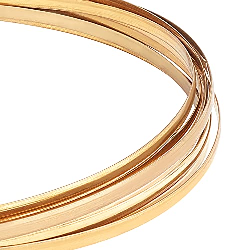 BENECREAT 5m Halbrunder Kupferdraht 5mm Breiter Schmuckperlendraht 1mm Dicker Flacher Goldkupferdraht Für Bastelbedarf BENECREAT 5m Halbrunder Kupferdraht 5mm Breiter Schmuckperlendraht 1mm Dicker Flacher Goldkupferdraht Für Bastelbedarf von BENECREAT