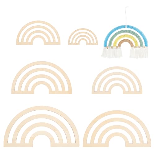 BENECREAT 6 Größen Regenbogen-Makramee-Umriss, Hölzerner Regenbogen-Makramee-Rahmen Kunstrahmen Weben Makramee Für Heimwerker, Basteln, Heimwandbehang, Kranzdekoration, 3.5 mm Dick BENECREAT 6 Größen Regenbogen-Makramee-Umriss, Hölzerner Regenbogen-Makramee-Rahmen Kunstrahmen Weben Makramee Für Heimwerker, Basteln, Heimwandbehang, Kranzdekoration, 3.5 mm Dick von BENECREAT