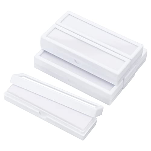 BENECREAT 6 weiße Rechteckige Schmuckschatulle Mit Schwammkissen, Transparente Deckelbox Für Schmuckverpackung, 10x2.8x1.9cm von BENECREAT