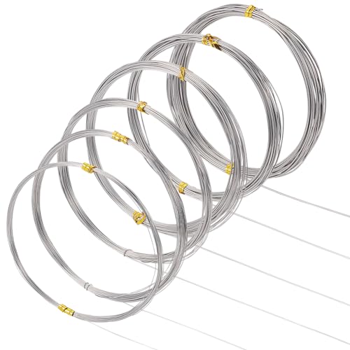 BENECREAT 60mx0.3~0.8mm 316 Edelstahldraht, 6 Rolle Runder Schlingendraht Für Heimwerkerhandbücher, Kunst Und Handwerk, Schnitzkunst, Schmuckherstellung BENECREAT 60mx0.3~0.8mm 316 Edelstahldraht, 6 Rolle Runder Schlingendraht Für Heimwerkerhandbücher, Kunst Und Handwerk, Schnitzkunst, Schmuckherstellung von BENECREAT