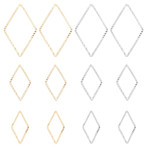 BENECREAT 72 Stück 24K Echt Vergoldete Verbindungsringe, 6 Größen Verbindungsrahmen Im Tibetischen Stil Charms 925 Sterlingsilber Plattierte Rautenglieder Schmuckreifen Für DIY Herstellung BENECREAT 72 Stück 24K Echt Vergoldete Verbindungsringe, 6 Größen Verbindungsrahmen Im Tibetischen Stil Charms 925 Sterlingsilber Plattierte Rautenglieder Schmuckreifen Für DIY Herstellung von BENECREAT