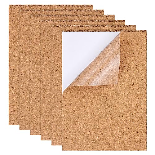 BENECREAT 8er Pack selbstklebende Kork-Rechteck-Isolierkorkplatten für Böden, Wände, DIY, Stanzen, Bastelprojekte 21x30cm von BENECREAT