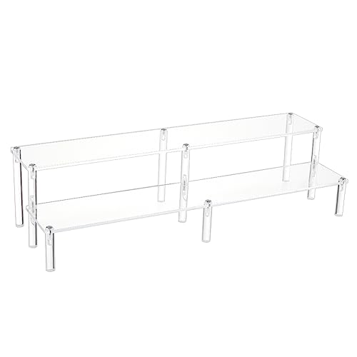 BENECREAT Acryl-Actionfiguren-Display-Riser-Ständer, 2-Stufiger Abgestufter Acryl-Aufsteller Für Präsentation von Geburtstags, Hochzeits, Party Und Dessertfiguren, 39.7x7.7x0.4cm BENECREAT Acryl-Actionfiguren-Display-Riser-Ständer, 2-Stufiger Abgestufter Acryl-Aufsteller Für Präsentation von Geburtstags, Hochzeits, Party Und Dessertfiguren, 39.7x7.7x0.4cm von BENECREAT