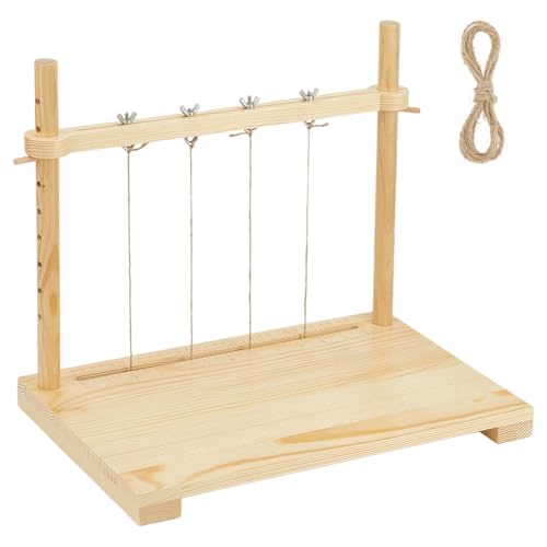 BENECREAT Buchbinderei Sewing Frame Set, Holz Buchbinderei Kits Rechteck DIY Buchbinderei Werkzeuge mit 2m Hanfseil für handgemachte Bücher DIY Buchbinderei von BENECREAT