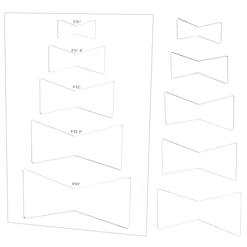 BENECREAT Butterfly Inlay Template Set Bowknot Acryl Router Templates Mit Bowknot Schablonen In 5 Größe Für Die Holzbearbeitung, Quilten Nähen Handarbeit Handwerk, 30x20x0.2cm von BENECREAT