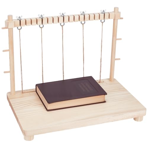 BENECREAT Holz-Buchbinder-Nährahmen-Set, 39 x 24 x 32 cm, Buchbindung, Nährahmen, Handbuchbinderzubehör für handgefertigte Bücher, Bastelarbeiten von BENECREAT