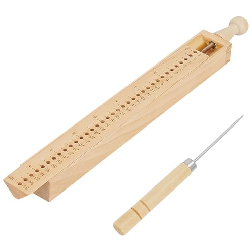 BENECREAT Holz Buchbinderei Punching Tool, Hand Account Binding Kit Buchbindereibedarf mit einer Ahle und Wiege für DIY Handwerk, Notebook, Zeitschriften, Planer von BENECREAT