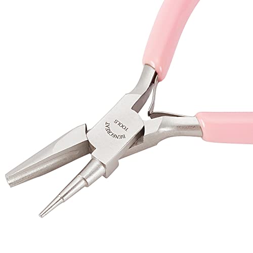 BENECREAT Rosa 3-Stufen-Drahtschleifenzange, Konkave Zange von 1.5 mm Bis 5.5 mm, Drahtbiege-Präzisionszange Wickelformbiegewerkzeuge Für Die DIY-Schmuckherstellung BENECREAT Rosa 3-Stufen-Drahtschleifenzange, Konkave Zange von 1.5 mm Bis 5.5 mm, Drahtbiege-Präzisionszange Wickelformbiegewerkzeuge Für Die DIY-Schmuckherstellung von BENECREAT