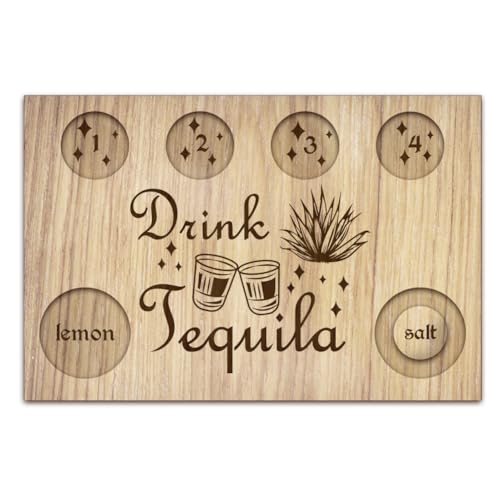 BENECREAT Tequila Trinken Schnapsglas Schnapsglastablett Aus Holz Rechteckiger Glashalter Mit Zitronensalzrand Glasset Für Restaurants Bar Party Familientreffen 20x30cm BENECREAT Tequila Trinken Schnapsglas Schnapsglastablett Aus Holz Rechteckiger Glashalter Mit Zitronensalzrand Glasset Für Restaurants Bar Party Familientreffen 20x30cm von BENECREAT