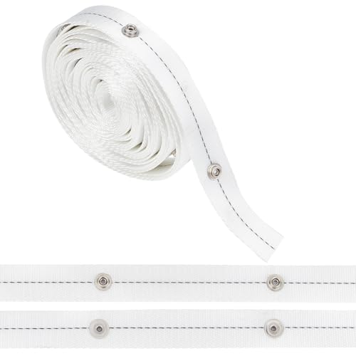 BENECREAT White Curtain Glide Tape, 5.47 Yards/5m RV Curtain Strips 24.5mm Fensterabdeckung Hardware für Vorhang Decke oder Wand montieren Vorhang Track von BENECREAT