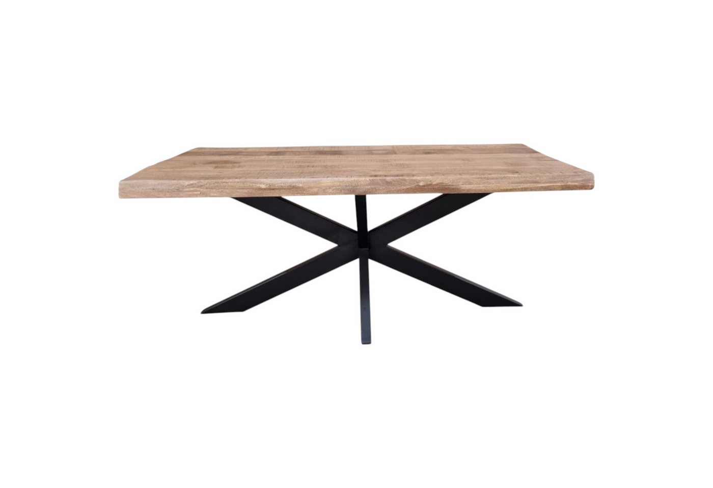 BENEDO MÖBEL Esstisch BORIS Natur und Schwarz (Vielseitige Größen, Edle Optik), Unikat-Design, Robuste Konstruktion von BENEDO MÖBEL