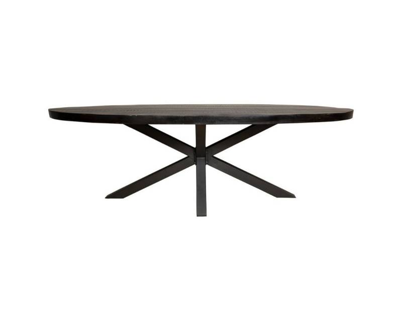 BENEDO MÖBEL Esstisch DORA Ovale Form aus Mangoholz Natur oder Schwarz inkl. Spider-Gestell, Esstisch aus hochwertigem Mangoholz, perfekt für stilvolle Esszimmer! von BENEDO MÖBEL