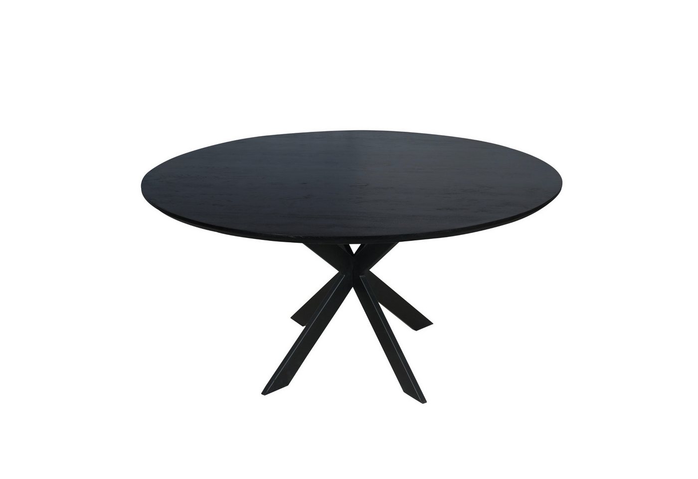 BENEDO MÖBEL Esstisch Evoque Schwarz, Massivholz, FSC-Eiche Holztisch Rund 110/130/150 cm (Spider Gestell, 3 cm Massiv Eiche), Rund FSC-Gütesiegel von BENEDO MÖBEL